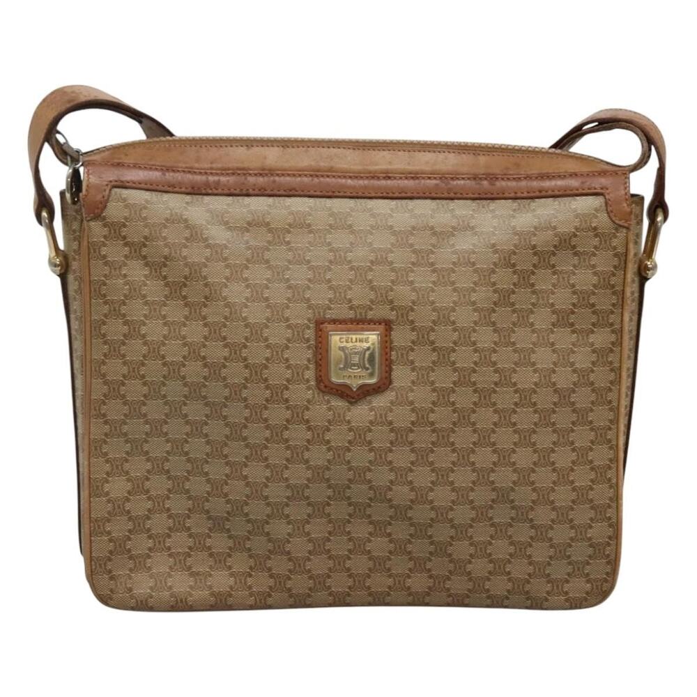 Celine Macadam Shoulder Bag Beige